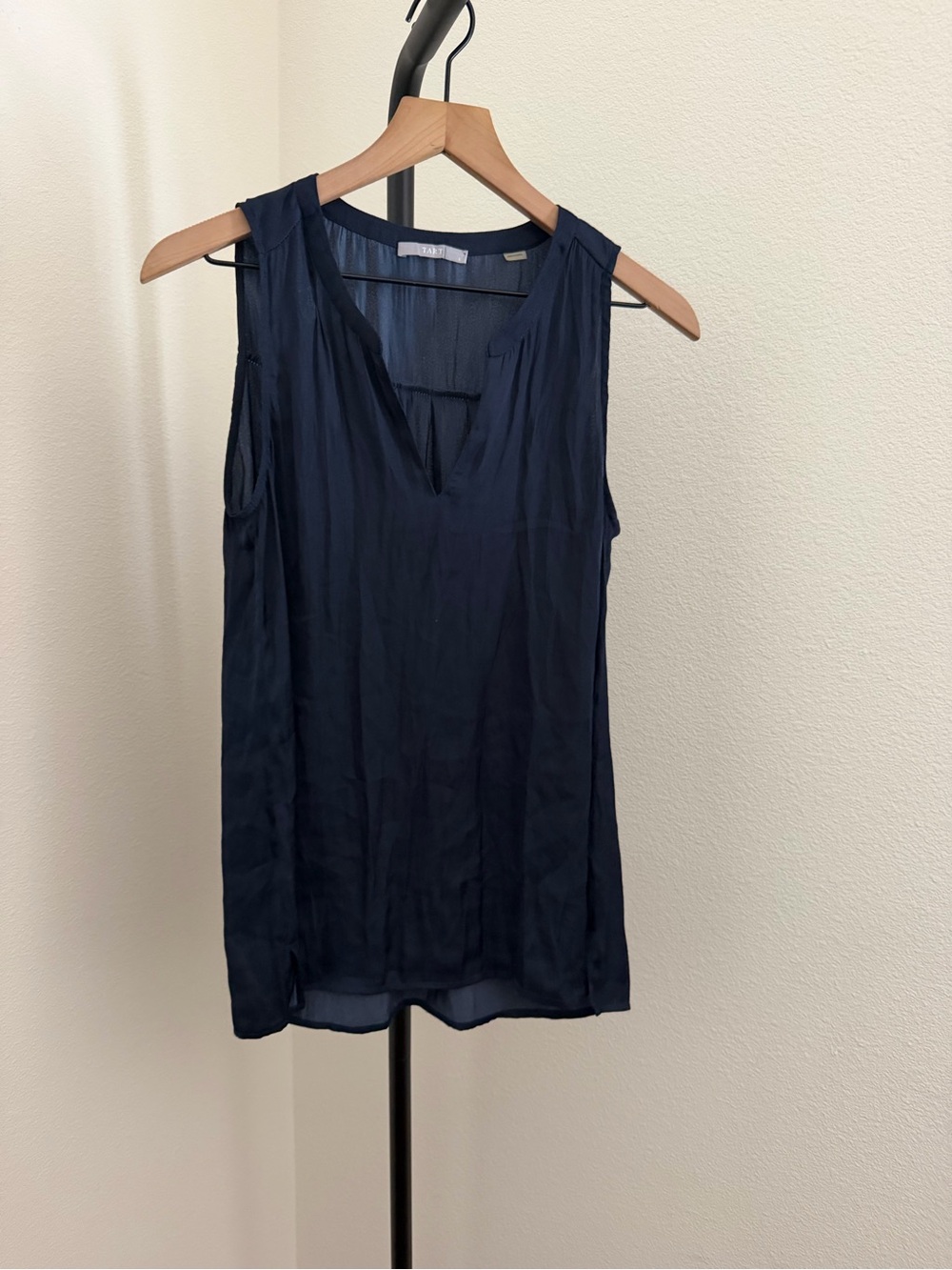 Tart Sleeveless V-Neck Camisole in Navy - Picture 2 of 4